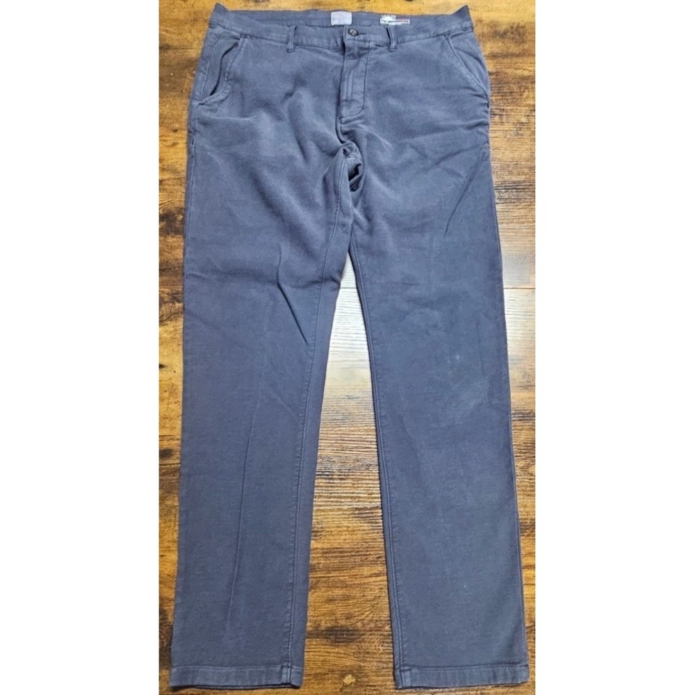 Faherty Navy Stretch Slim Fit Casual Straight Leg Pants Men 32x32 MBF2202-NVY